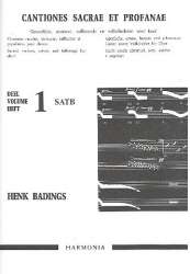 Cantiones sacrae et profanae vol.1 : - Henk Badings