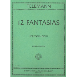 12 Fantasias : for violin solo - Georg Philipp Telemann