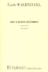 E. Waldteufel : 10 Valses Celebres, Pour Piano, Volume 1 - Emile Waldteufel