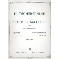 6 Quartette für 4 Hörner in F - Nikolai Tcherepnin / Tscherepnin