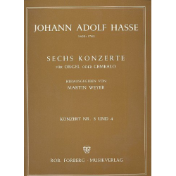 6 Konzerte Band 2 (Nr.3-4) : - Johann Adolf Hasse