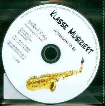 Bläserklassenschule "Klasse musiziert" - CD Altsaxophon