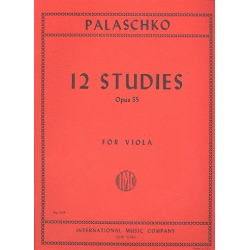 12 Studies op.55 : for viola solo - Johannes Palaschko