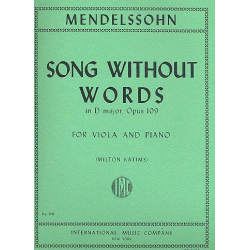 Song without Words in D major : - Felix Mendelssohn-Bartholdy