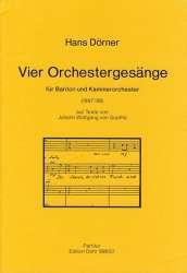 4 Orchestergesänge für Bariton und Kammerorchester ( - Hans Dörner