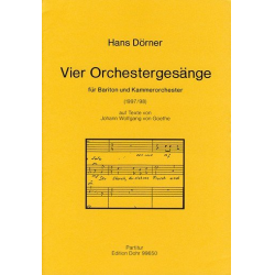4 Orchestergesänge für Bariton und Kammerorchester ( - Hans Dörner