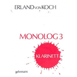 Monolog 3 for clarinet - Erland von Koch