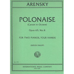 Polonaise op.65,8 : for 2 pianos 4 hands - Anton Stepanowitsch Arensky