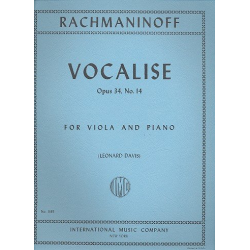 Vocalise op.34,14 : - Sergei Rachmaninov (Rachmaninoff)