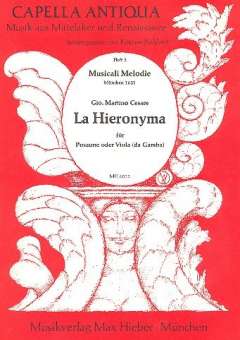 La Hieronyma - für Posaune oder Viola da gamba mit Bc