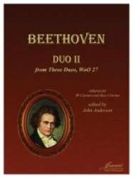 Duo II, WoO 27, adapted for clarinet and bass clarinet - Ludwig van Beethoven / Arr. John Anderson