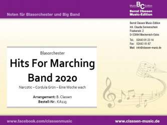 Hits for Marching Band 2020 - Diverse / Arr. Bernd Classen