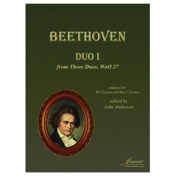 Duo I, WoO 27, adapted for clarinet and bass clarinet - Ludwig van Beethoven / Arr. John Anderson