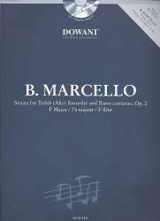 Sonate F-Dur op.2  für Altblockflöte und Bc (+CD) : - Benedetto Marcello