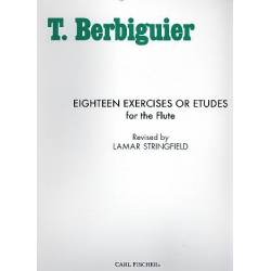18 exercises or etudes : for the flute - Benoit Tranquille Berbiguier