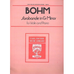 Sarabande g minor : for violin and - Carl Bohm