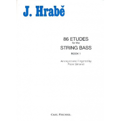 86 Etudes vol.1 (nos.1-44) for string bass - Josef Hrabe / Arr. Franz Simandl