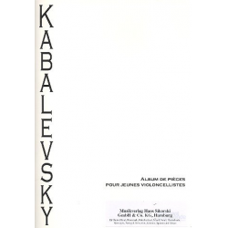 Album des pièces pour jeunes violoncellistes : - Dmitri Kabalewski