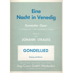 Gondellied  aus Eine Nacht - Johann Strauß / Strauss (Sohn)