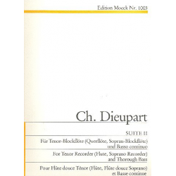 Suite Nr.2 - für Tenorblockflöte - Charles Francois Dieupart