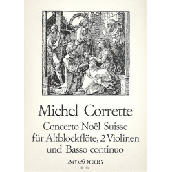 Concerto Noel Suisse - für Altblockflöte, - Michel Corrette