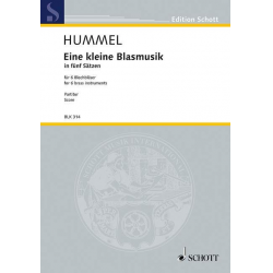 EINE KLEINE BLASMUSIK : FUER - Bertold Hummel