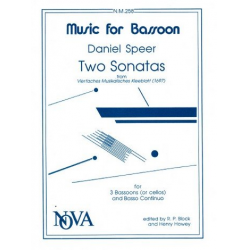 2 Sonatas for 3 bassoons (celli) - Vierfaches musikalisches Kleeblatt - Georg Daniel Speer / Arr. Robert Paul Block