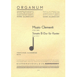 Sonate B-Dur op.14,1 : für Klavier - Muzio Clementi
