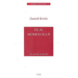 Dual Monologue : for clarinet and djembe - Daniel Bimbi