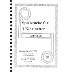 Spielstücke für 3 Klarinetten - Karl Trebsche
