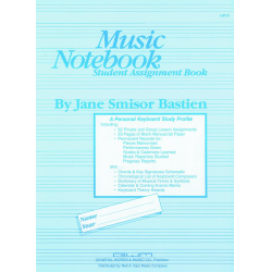 Music notebook : student assignment book - Jane Smisor Bastien