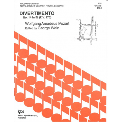 Divertimento Nr 14 KV270 - Wolfgang Amadeus Mozart / Arr. George Waln