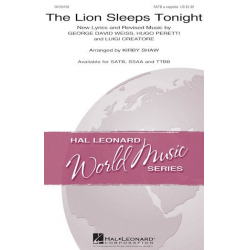 The Lion Sleeps Tonight (SSAA) - Luigi Creatore / Arr. Kirby Shaw