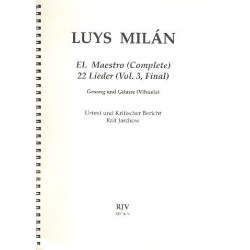 El maestro vol.3 22 Lieder für - Luis Milan