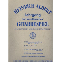 Lehrgang für künstlerisches Gitarrespiel Band 1a - Heinrich Albert