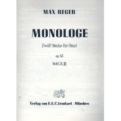Monologe op.63 Band 3 (Nr.9-12) - Max Reger
