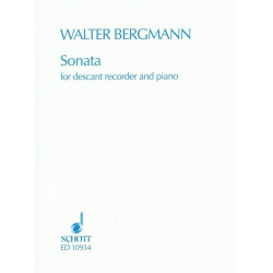 SONATA : FOR DESCANT RECORDER AND - Walter Bergmann
