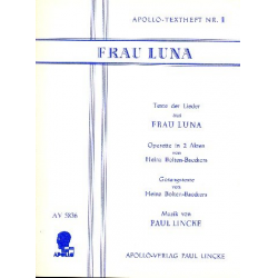 Frau Luna Vollständige Texte der - Paul Lincke
