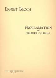 Proclamation for trumpet and piano - Ernest Bloch