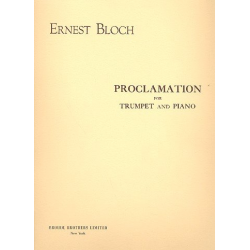 Proclamation for trumpet and piano - Ernest Bloch