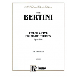 Bertini: Twenty-five Primary Etudes; Op, 166 - Henri Bertini