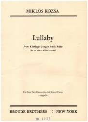 Lullaby from kipling's jungle book for mixed chorus a cappella - Miklos Rozsa