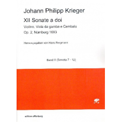 12 Sonate a doi op.2 Band 2 (Nr.7-12) - Johann Philipp Krieger