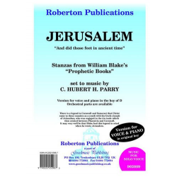 Jerusalem for medium low voice and - Sir Charles Hubert Parry