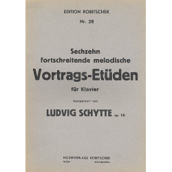 16 Etüden op.58 für Klavier - Ludvig Theodor Schytte