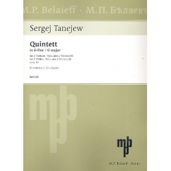 Quintett G-Dur op.14 für 2 Violinen, - Sergej Tanejew