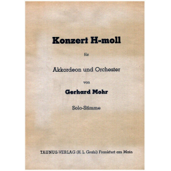 Konzert h-Moll für Akkordeon und Orchester - Gerhard Mohr