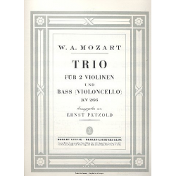 Trio KV266 für 2 Violinen und - Wolfgang Amadeus Mozart