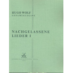 Nachgelassene Lieder Band 1 - Hugo Wolf