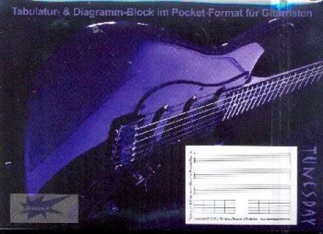 Notenblock Tabulatur und Diagramm für Gitarre Din A6